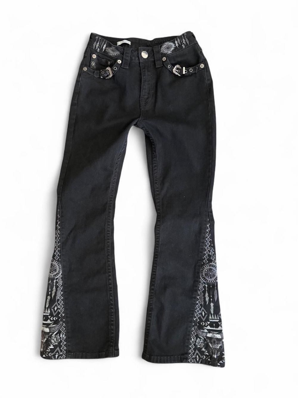 Western Blue Embroidered Jeans!